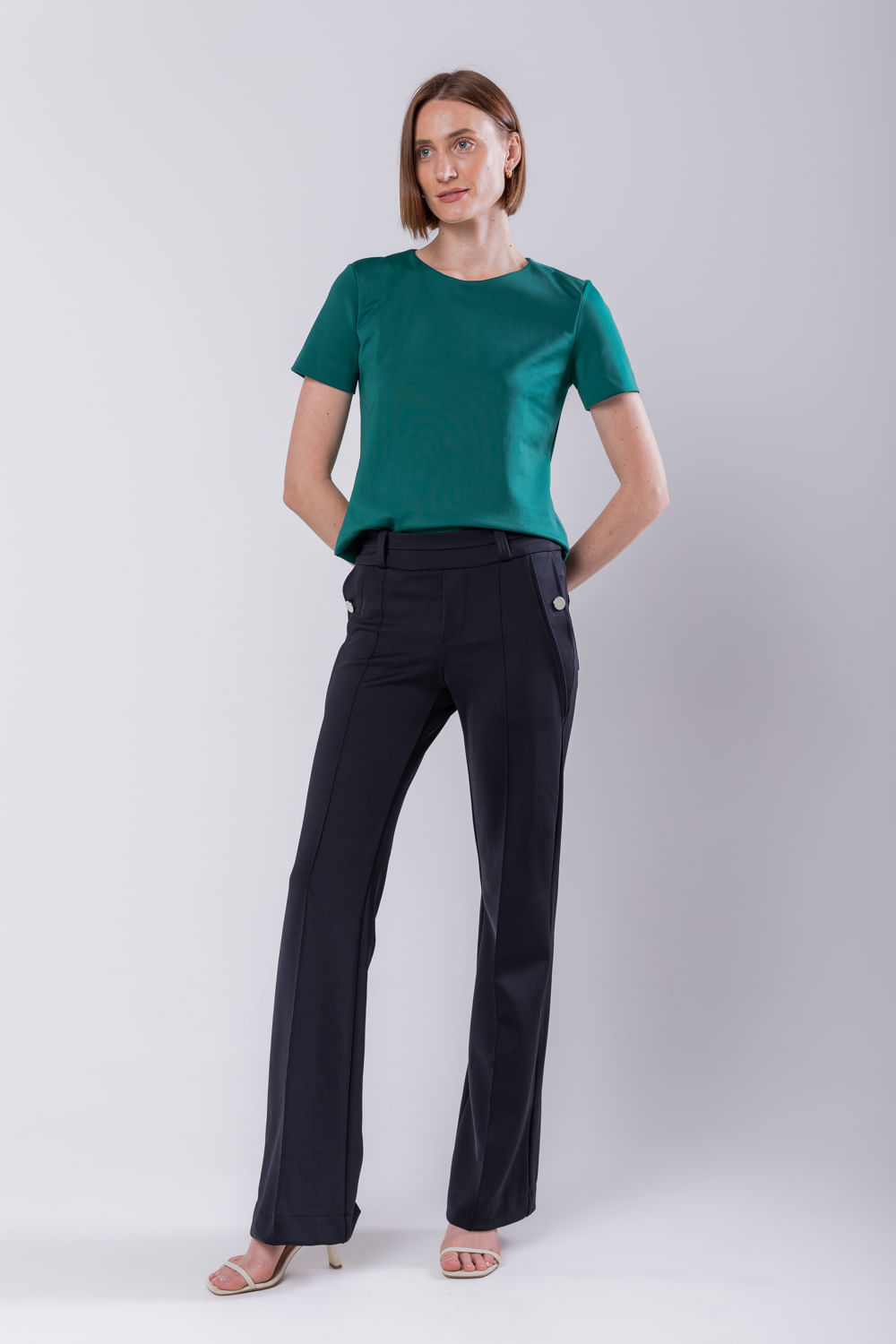 Hidrogênio - BLACK KIARA FLARE PANTS - 19654001