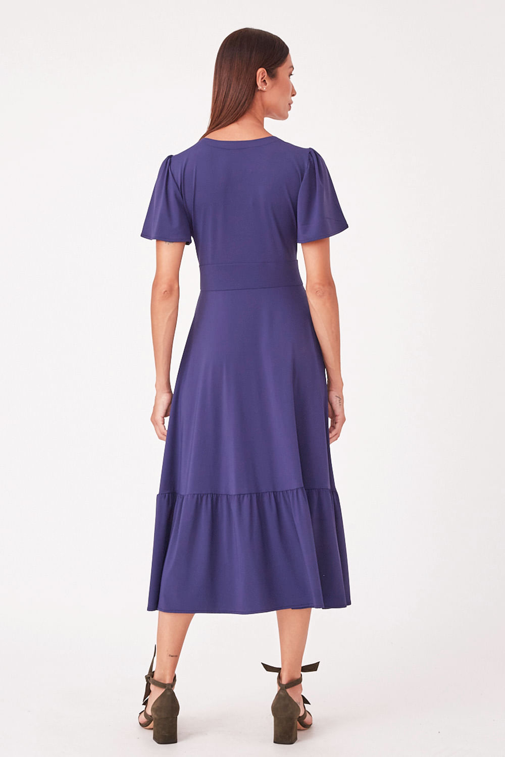 Hidrogênio - MIDI DRESS WITH VILLA AND PLEASES AND NAVY RIBBLE - 19607004