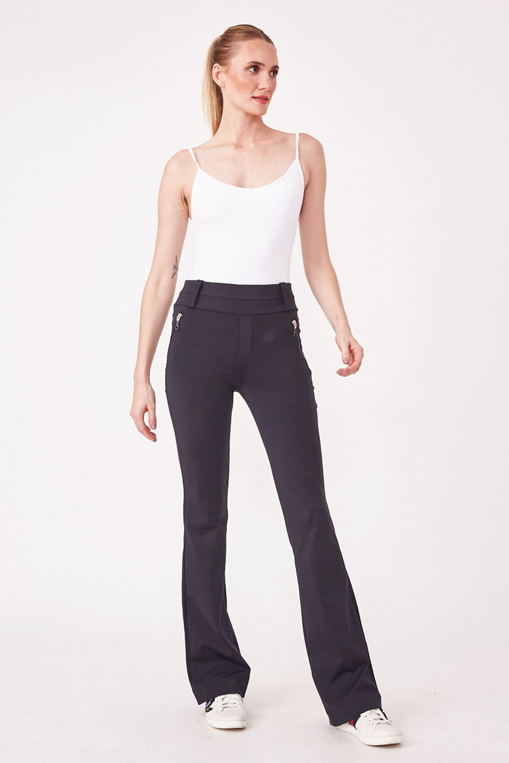 Hidrogênio - BALLERINA PANTS WITH ZIPPER AND POCKETS ANGELICA BLACK - 19527001