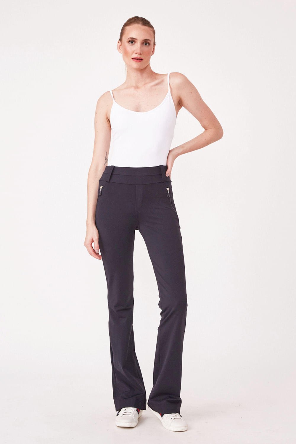 Hidrogênio - BALLERINA PANTS WITH ZIPPER AND POCKETS ANGELICA BLACK - 19527001