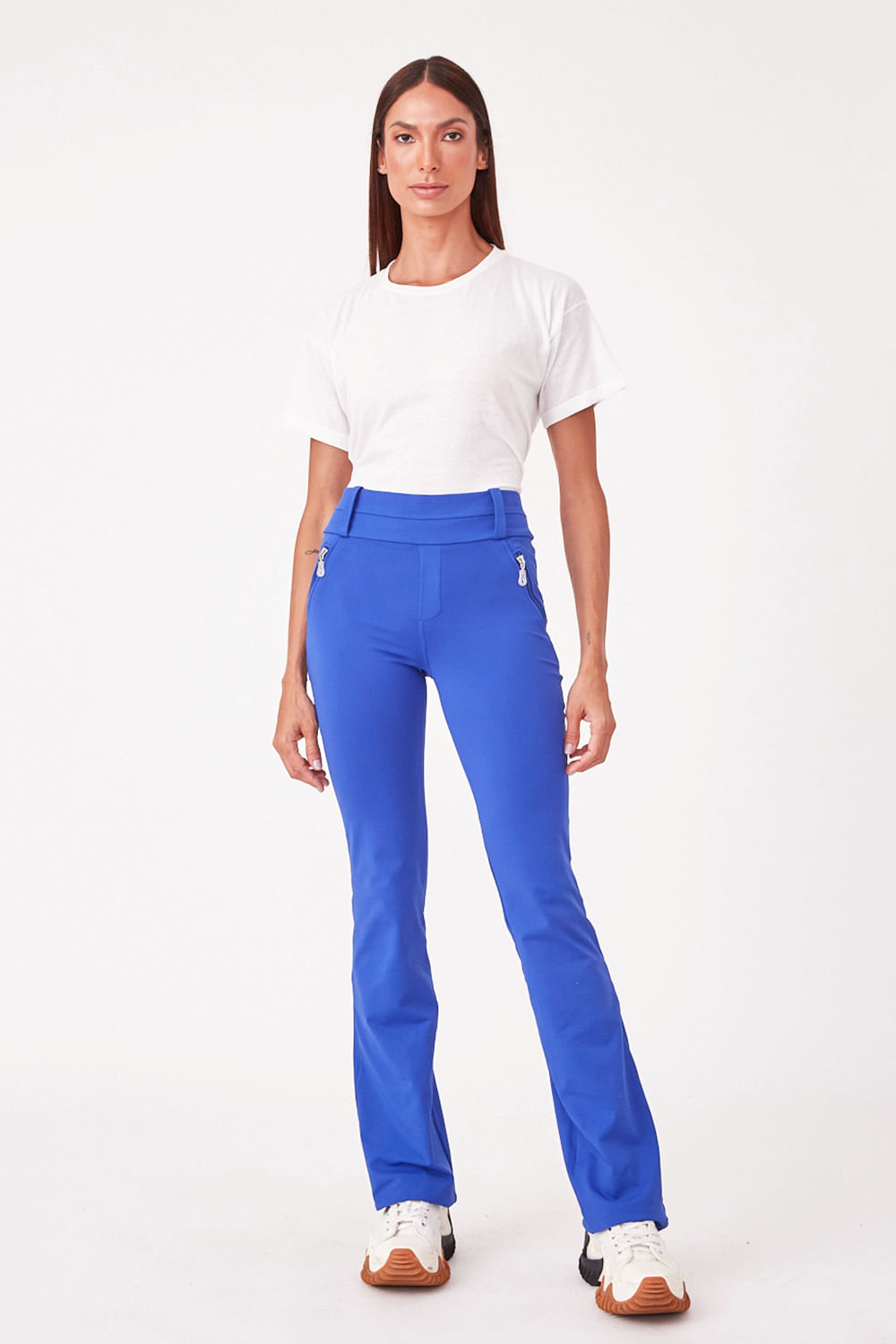 Hidrogênio - ANGELICA BLUE BALLERINA PANTS WITH ZIPPER AND POCKETS - 19527015