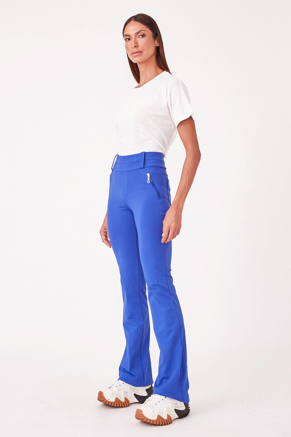 Hidrogênio - ANGELICA BLUE BALLERINA PANTS WITH ZIPPER AND POCKETS - 19527015