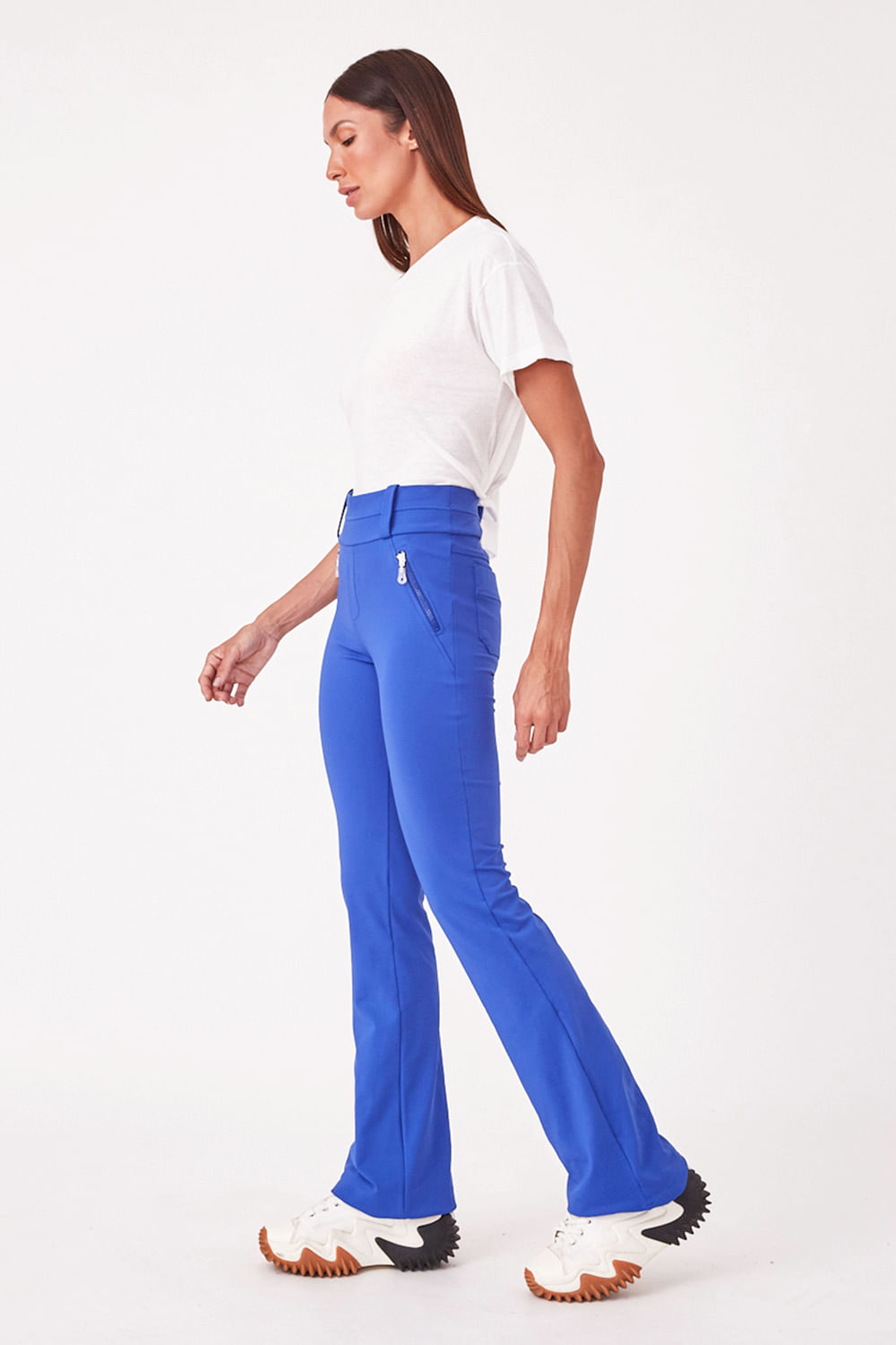 Hidrogênio - ANGELICA BLUE BALLERINA PANTS WITH ZIPPER AND POCKETS - 19527015