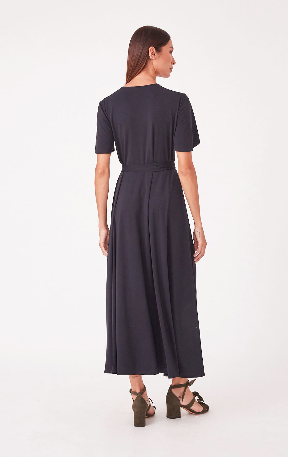 Hidrogênio - BLACK CACHECOEUR MIDI DRESS - 19610001