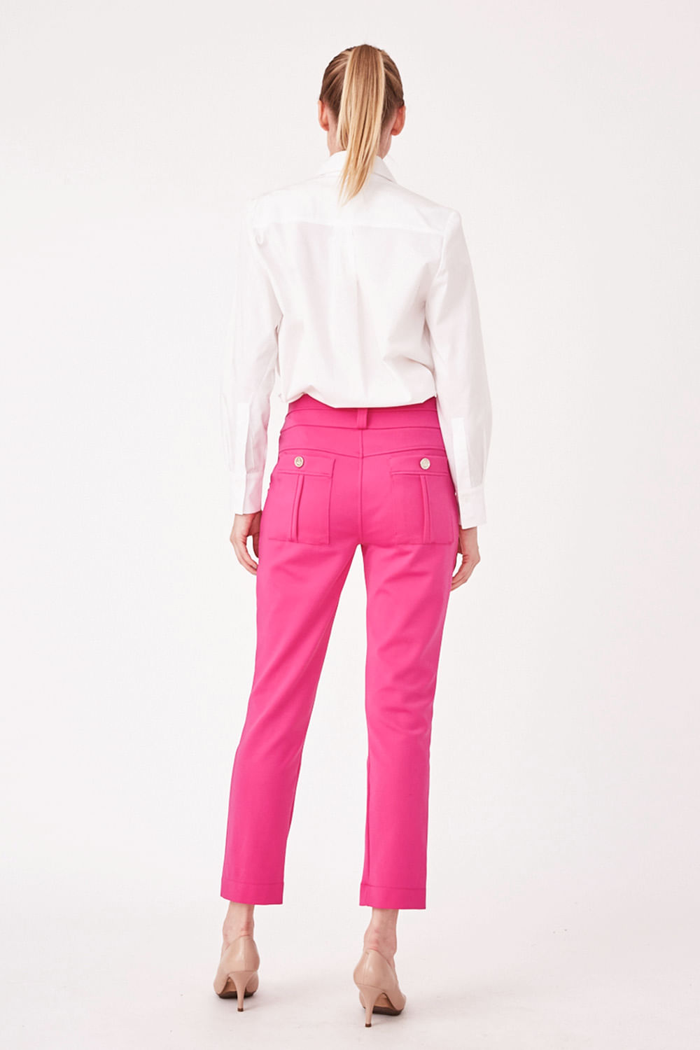 Hidrogênio - LARISSA PINK FISHERMAN PANTS - 19568026