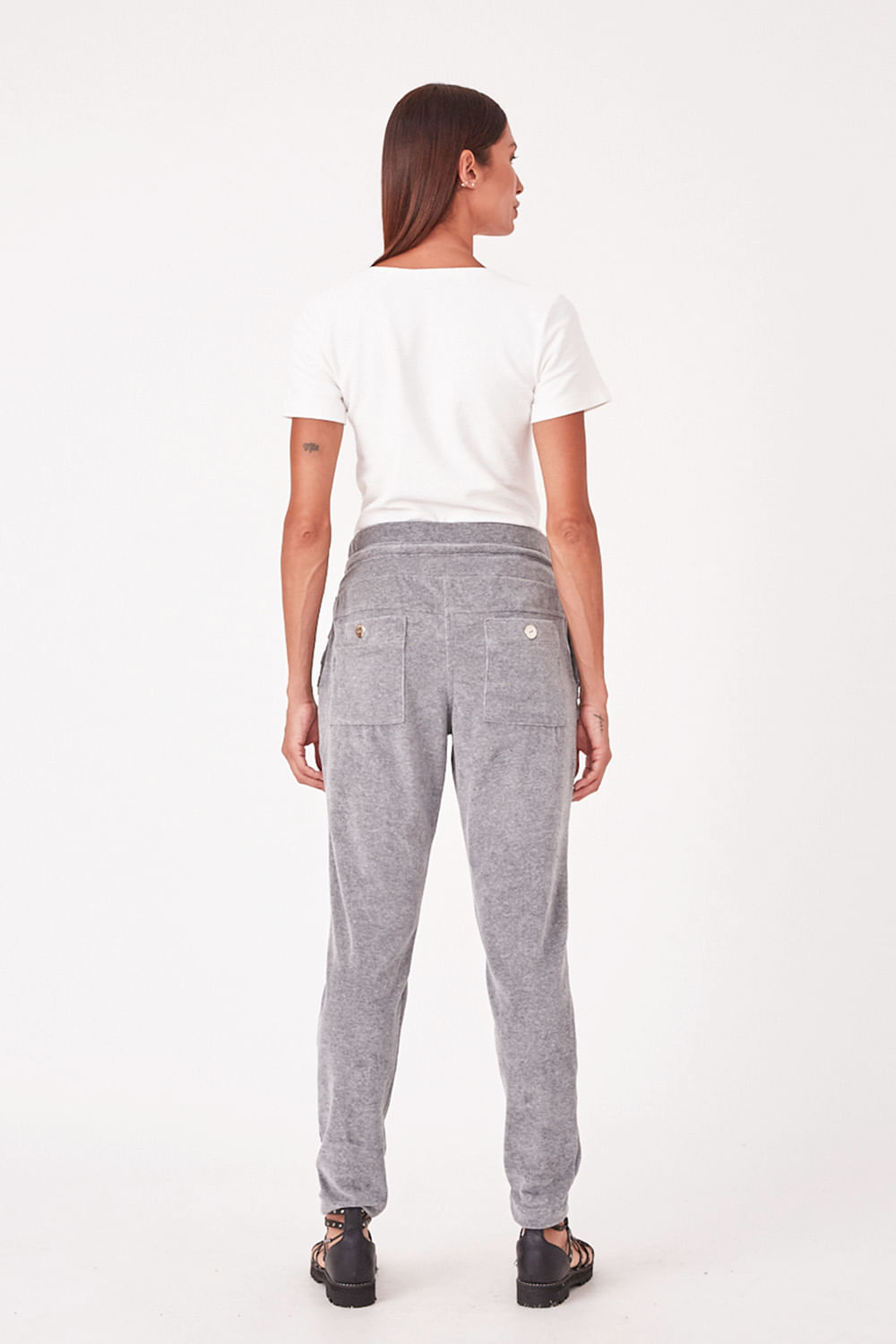 Hidrogênio - JOGGER PANTS WITH PLEATS AND ROLLER MARIE MESCLA - 19461014