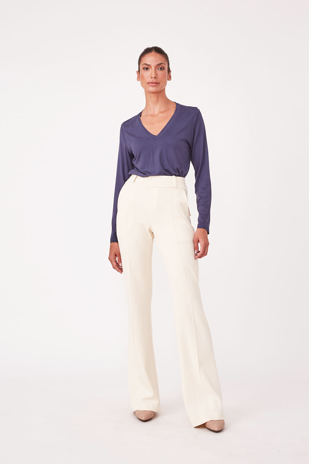 Hidrogênio - LIGHT BEIGE STRAIGHT PANTS - 19475003