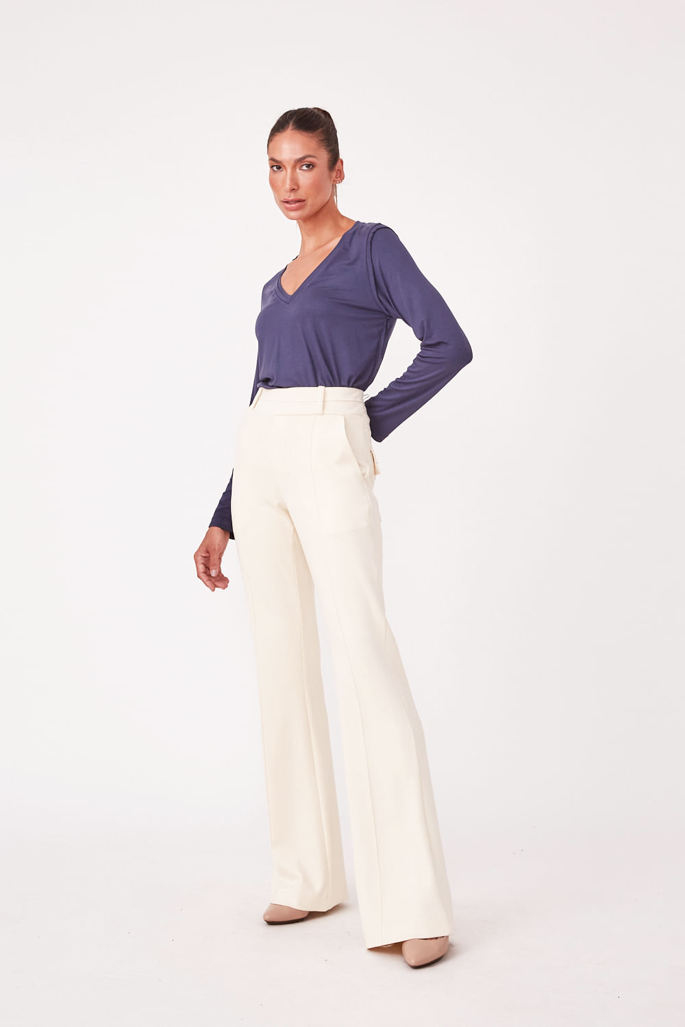 Hidrogênio - LIGHT BEIGE STRAIGHT PANTS - 19475003