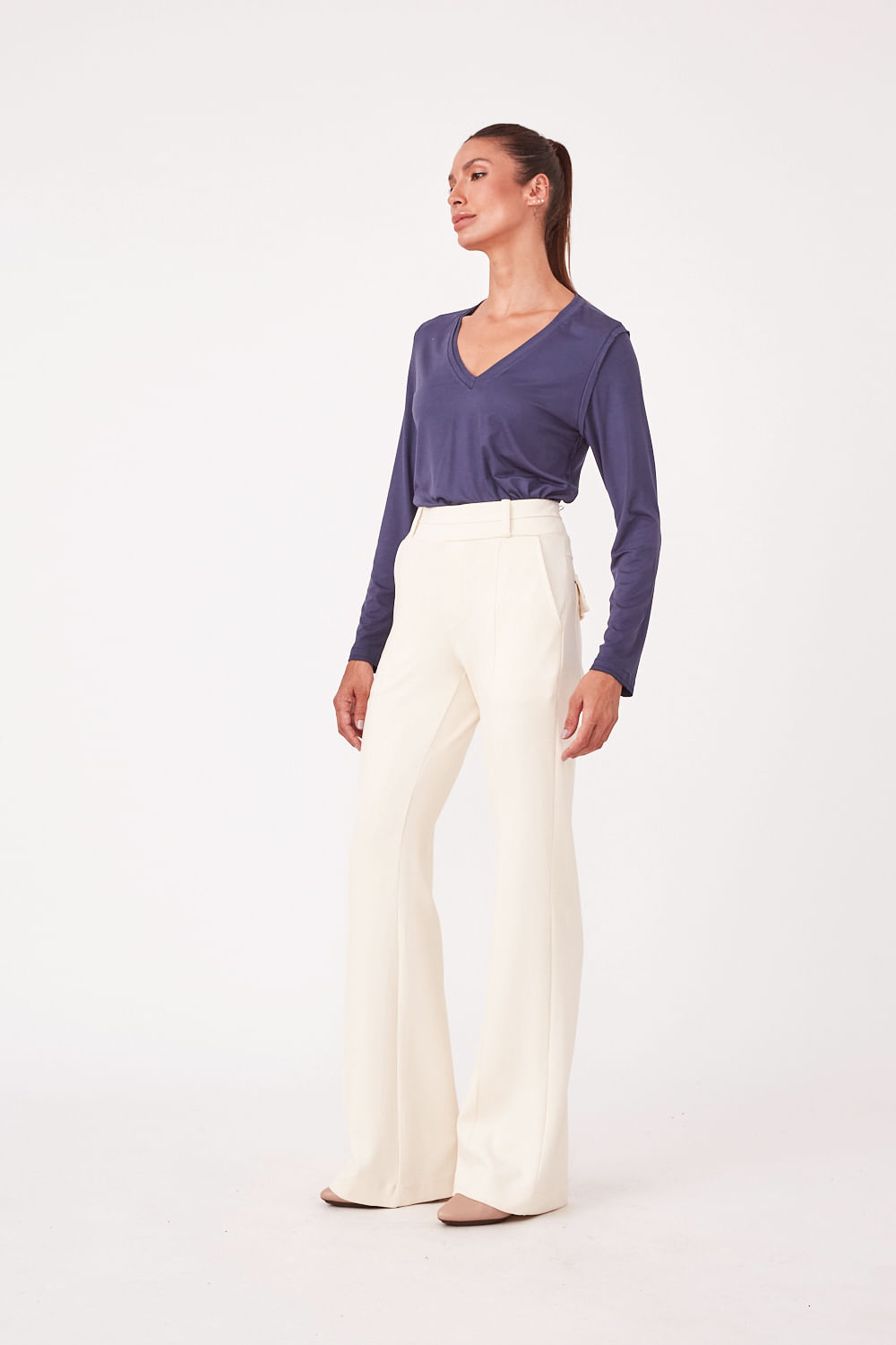 Hidrogênio - LIGHT BEIGE STRAIGHT PANTS - 19475003