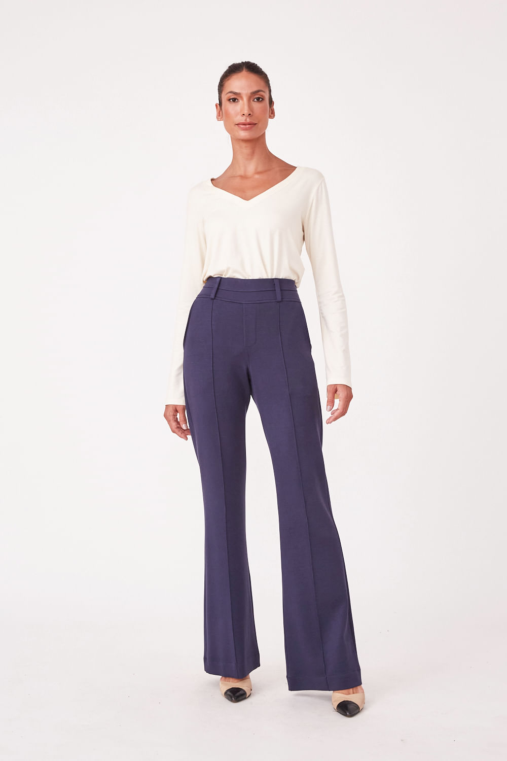 Hidrogênio - MARINO LUZINETE STRAIGHT PANTS - 19475004