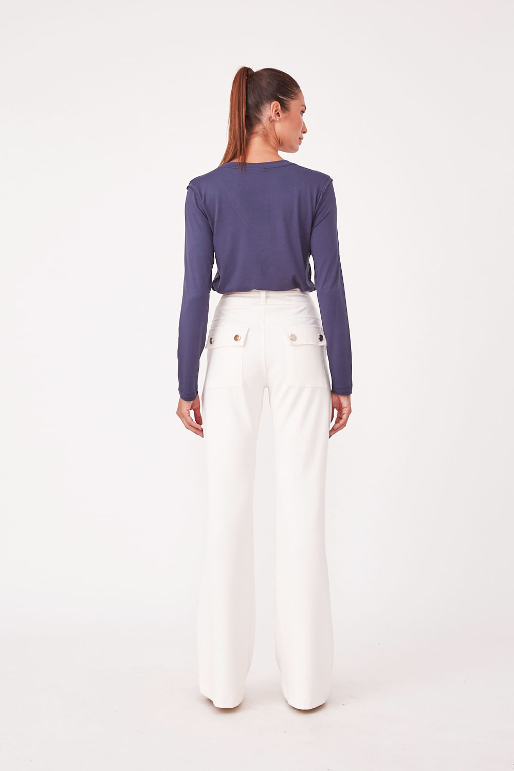 Hidrogênio - LUZINETE STRAIGHT PANTS OFF WHITE - 19475018