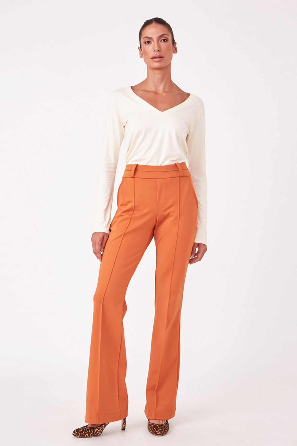 Hidrogênio - PINK ORANGE STRAIGHT PANTS - 19480010