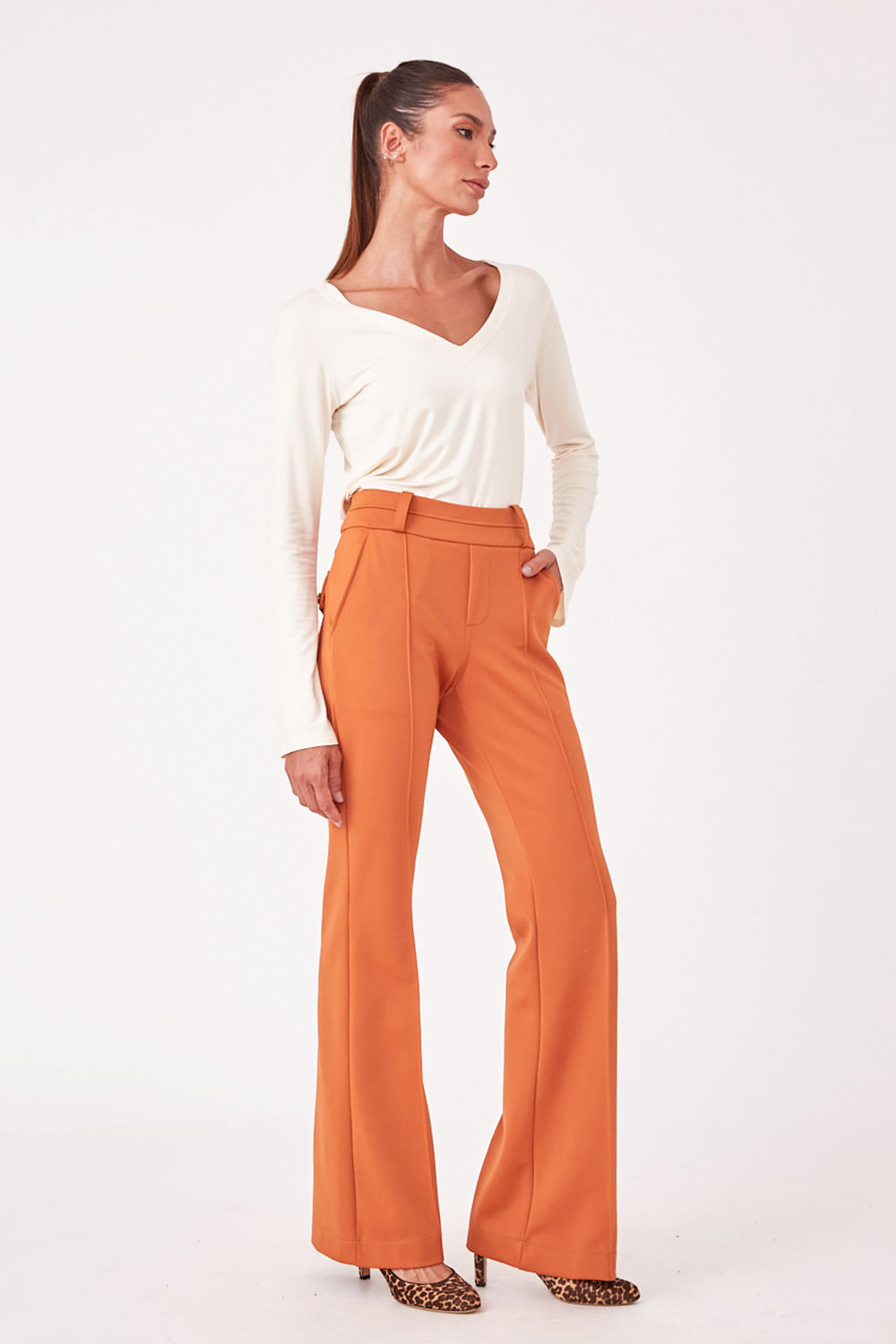 Hidrogênio - PINK ORANGE STRAIGHT PANTS - 19480010