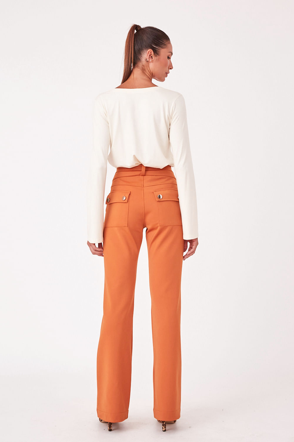 Hidrogênio - PINK ORANGE STRAIGHT PANTS - 19480010