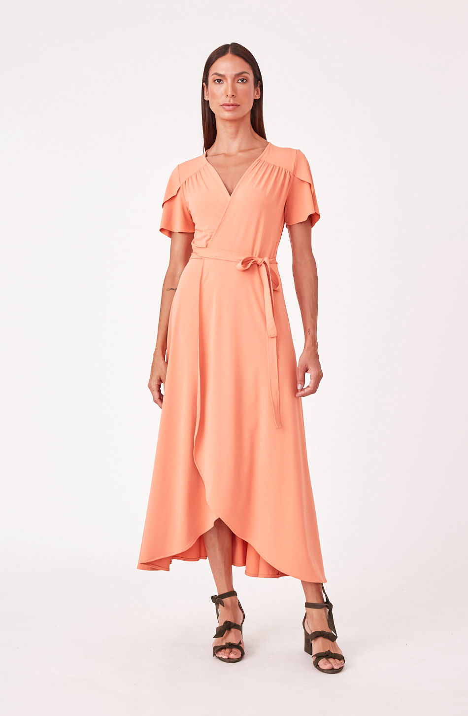 Hidrogênio - CARROT MIDI SCARF DRESS - 19610189