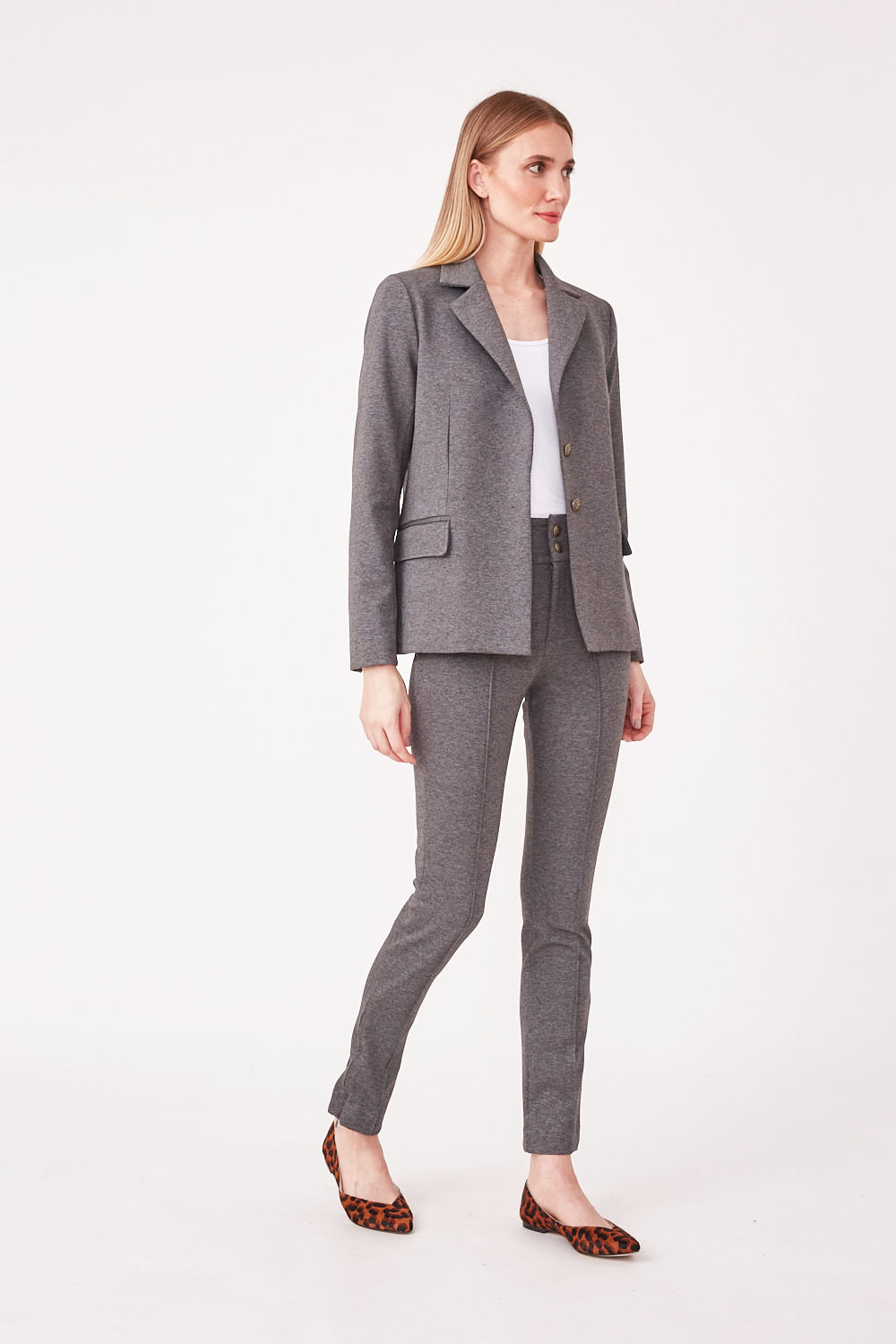 Hidrogênio - MIXED MESH TAILORING BLAZER - 19636014