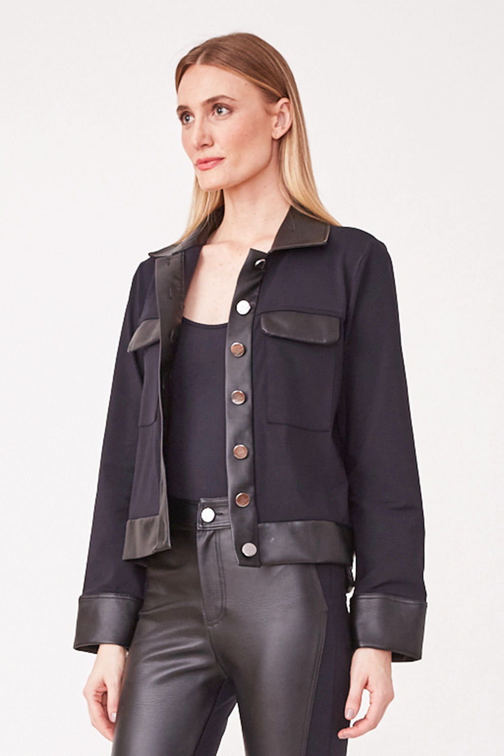 Hidrogênio - JACKET WITH LAPELS BLACK - 19650001