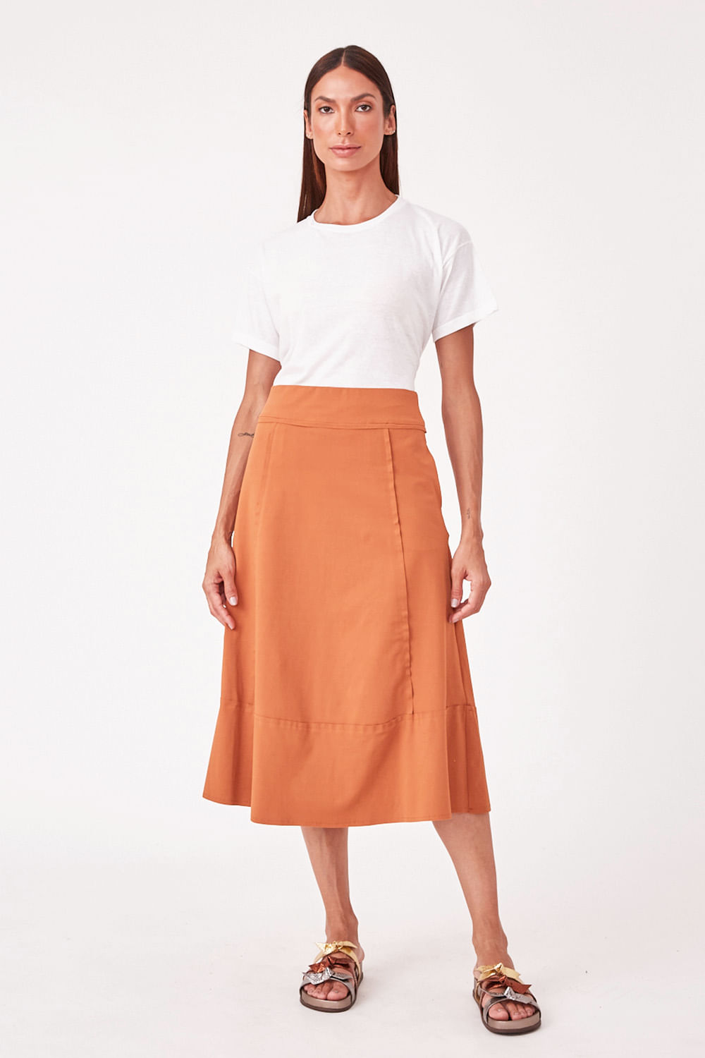 Hidrogênio - EARTH THREAD MIDI SKIRT - 19612332