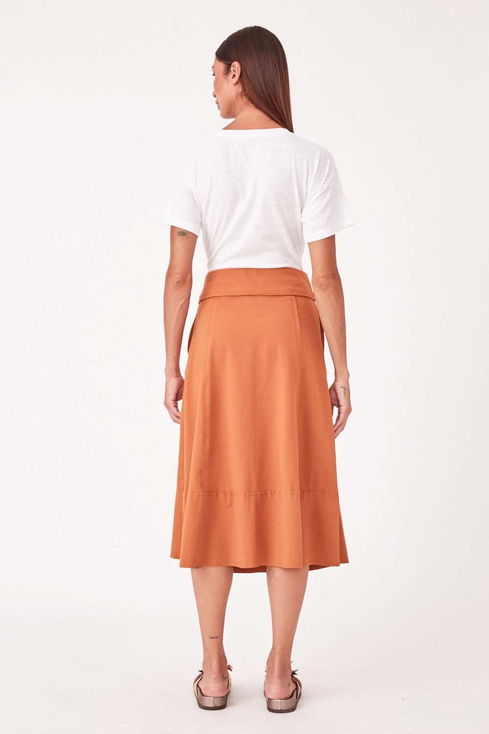 Hidrogênio - EARTH THREAD MIDI SKIRT - 19612332