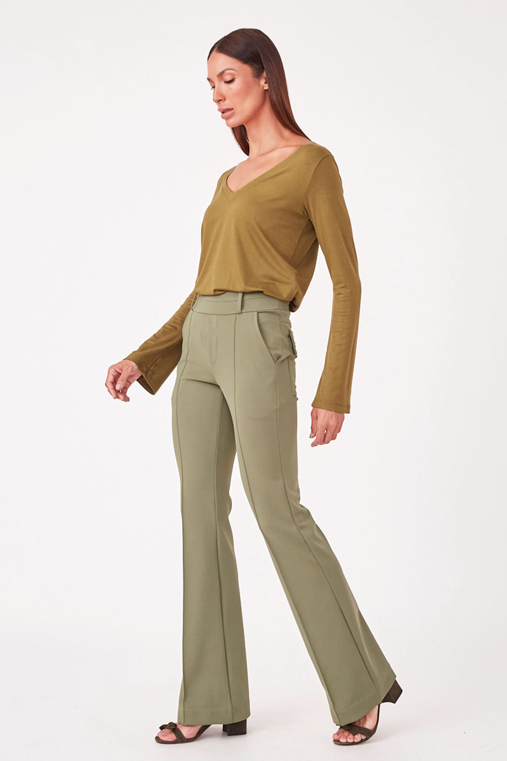 Hidrogênio - MILITARY PINK STRAIGHT PANTS - 19480005