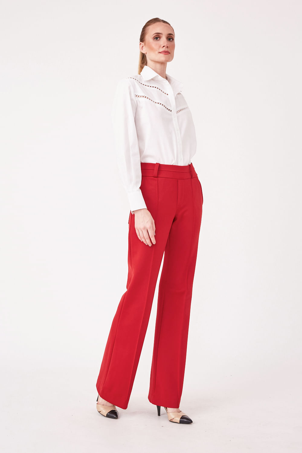 Hidrogênio - PINK RED STRAIGHT PANTS - 19480008