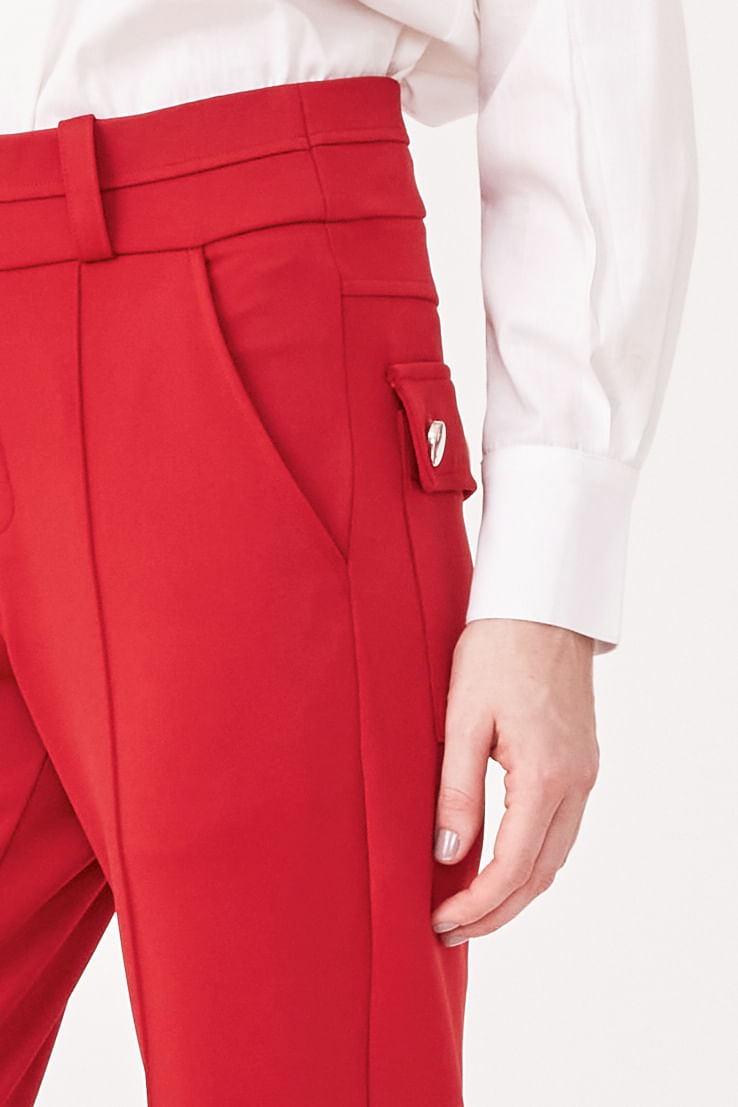 Hidrogênio - PINK RED STRAIGHT PANTS - 19480008