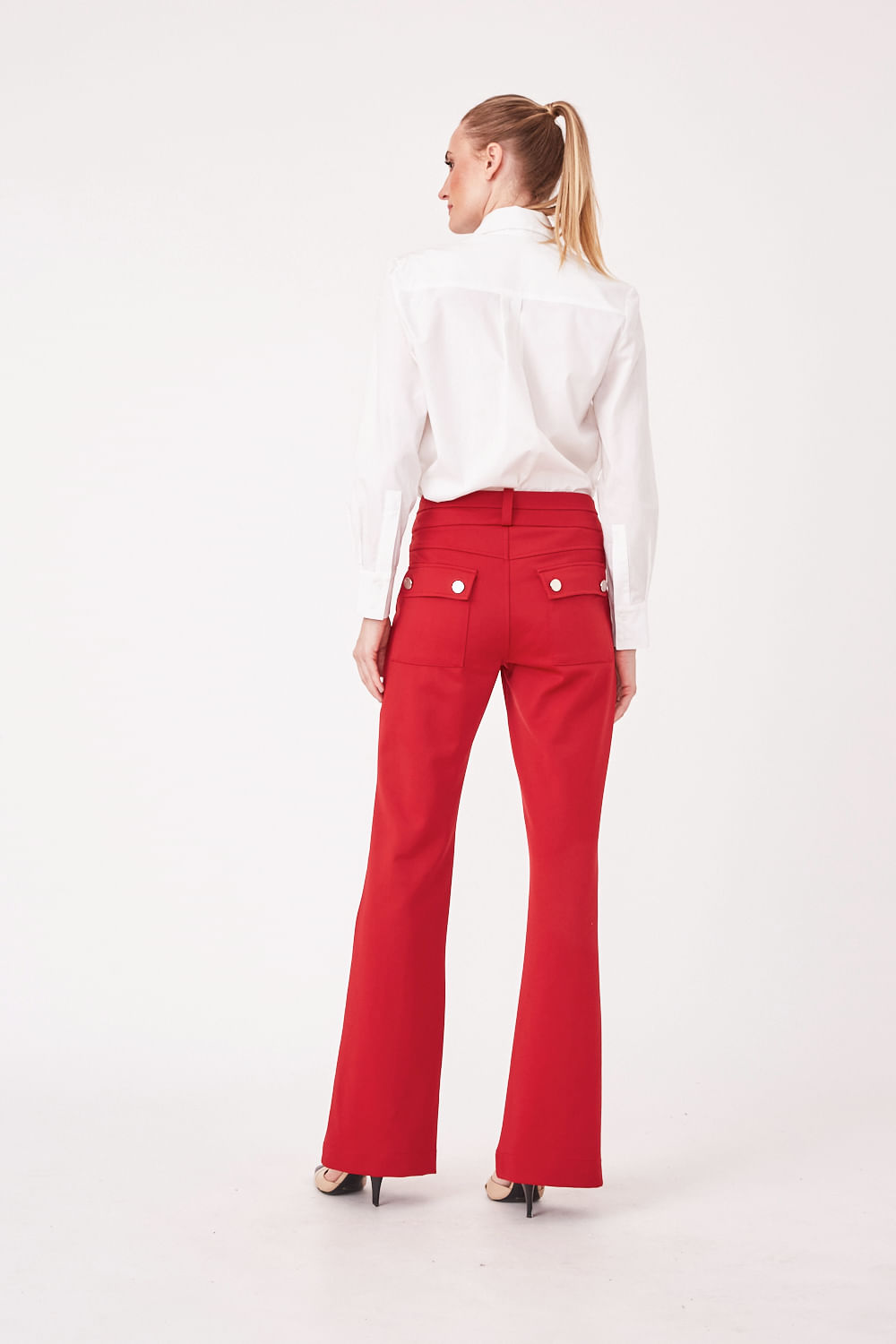 Hidrogênio - PINK RED STRAIGHT PANTS - 19480008