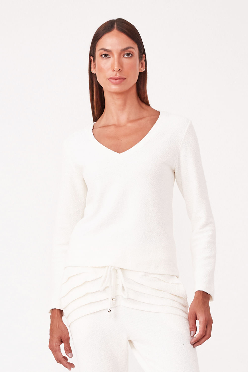 Hidrogênio - BLUSA MANGA LONGA OFF WHITE - 19329018