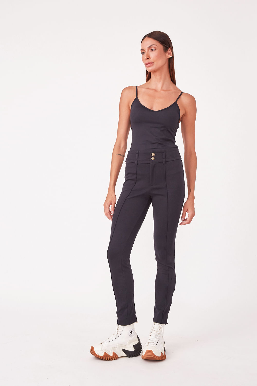 Hidrogênio - BLACK SKINNY JANINE TROUSERS - 19635001