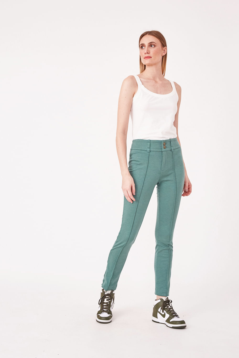 Hidrogênio - VERDE SKINNY JANINE TROUSERS - 19635009