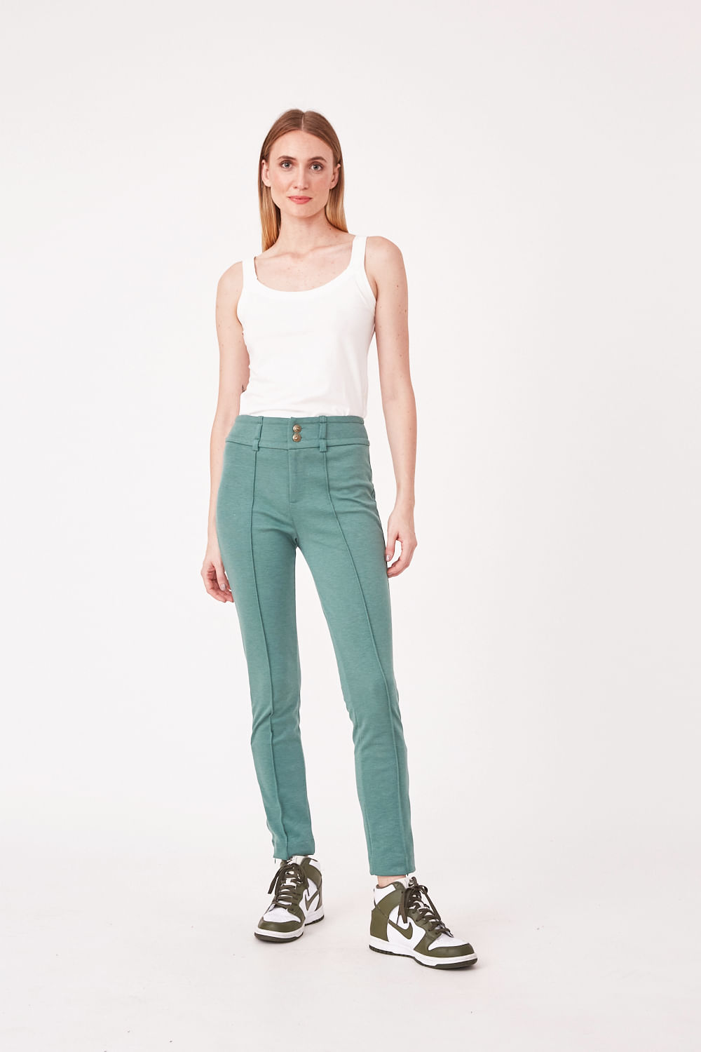 Hidrogênio - VERDE SKINNY JANINE TROUSERS - 19635009