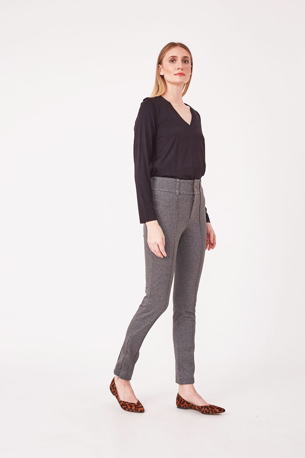 Hidrogênio - CALÇA SKINNY JANINE MESCLA - 19635014