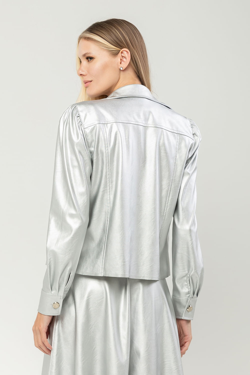 Hidrogênio - SILVER METALLIC JACKET - 19686058