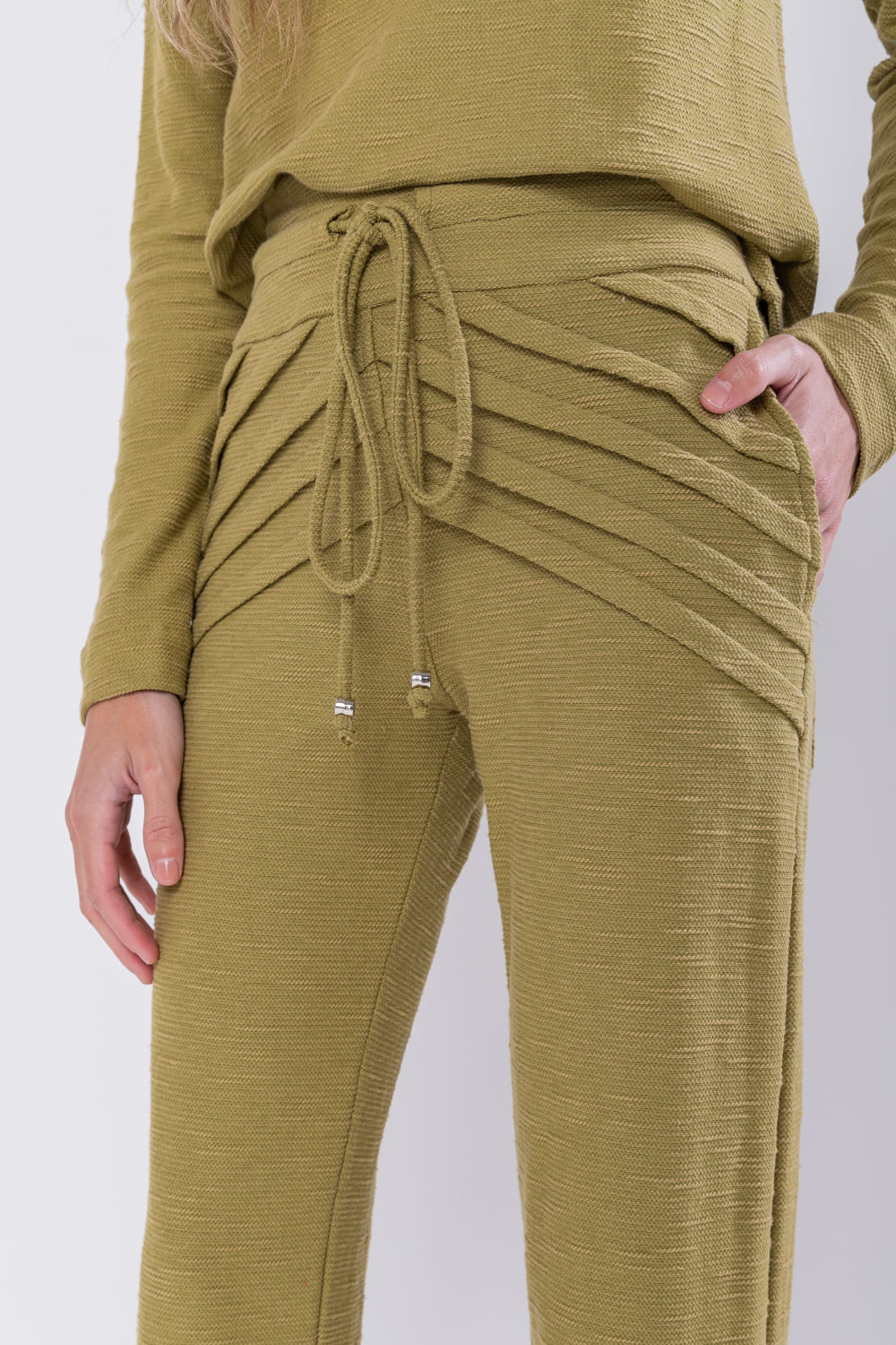 Hidrogênio - MARIANA STRAIGHT TROUSERS GREEN - 19751009