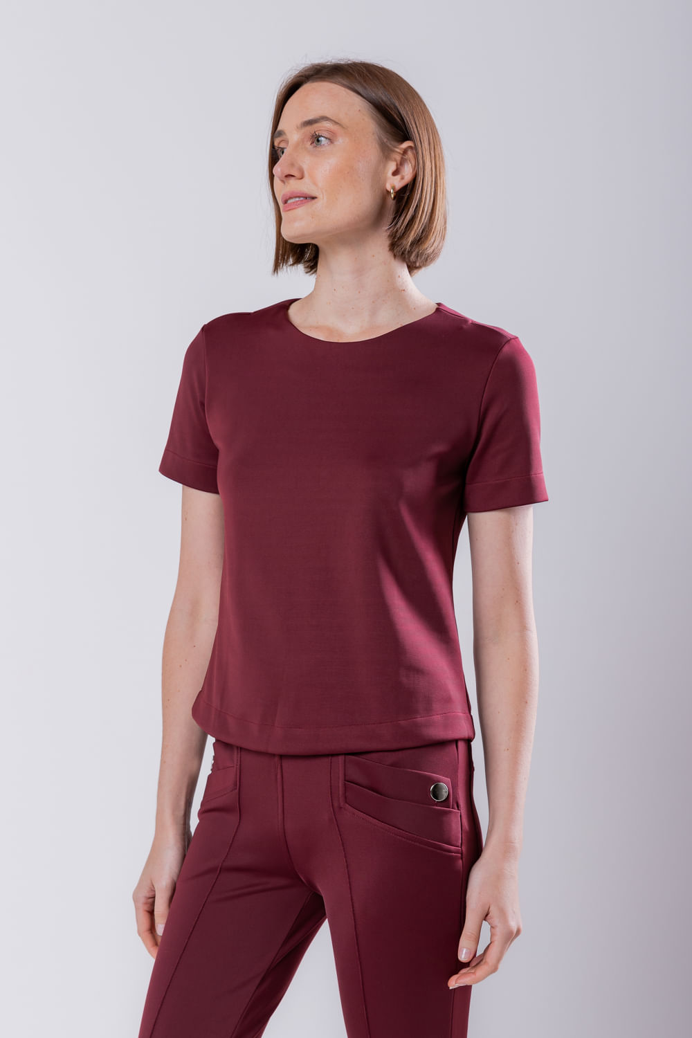 Hidrogênio - BLUSA DECOTE REDONDO BORDO - 19690097