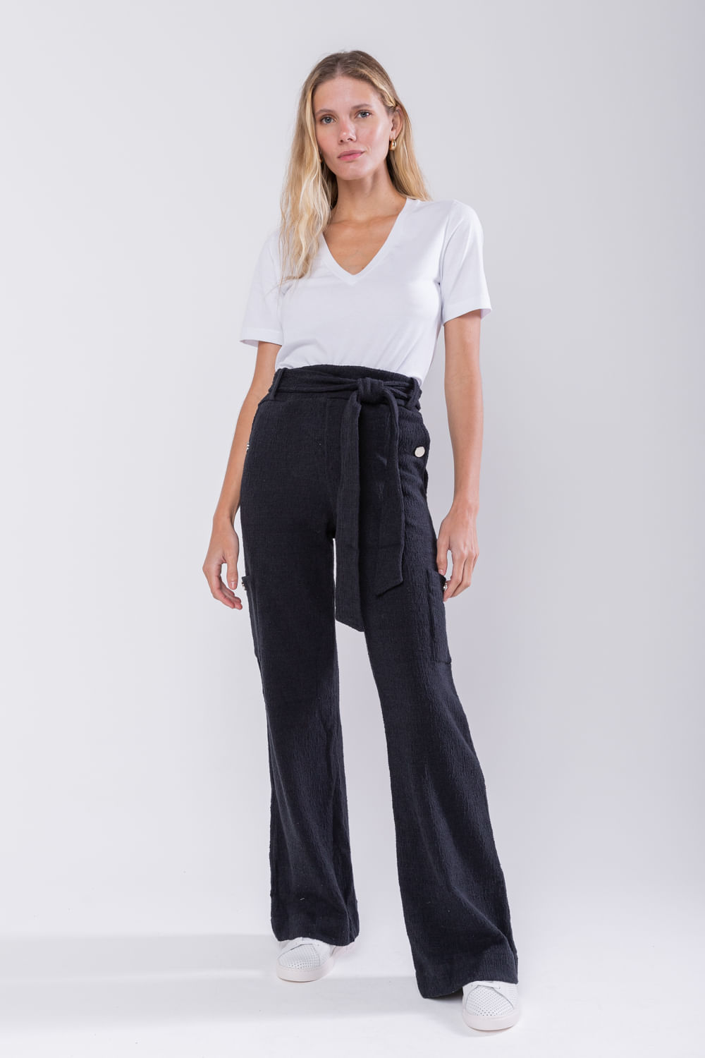 Hidrogênio - CAMELIA PANTALONA PANTS WITH SIDE POCKETS BLACK - 19039001