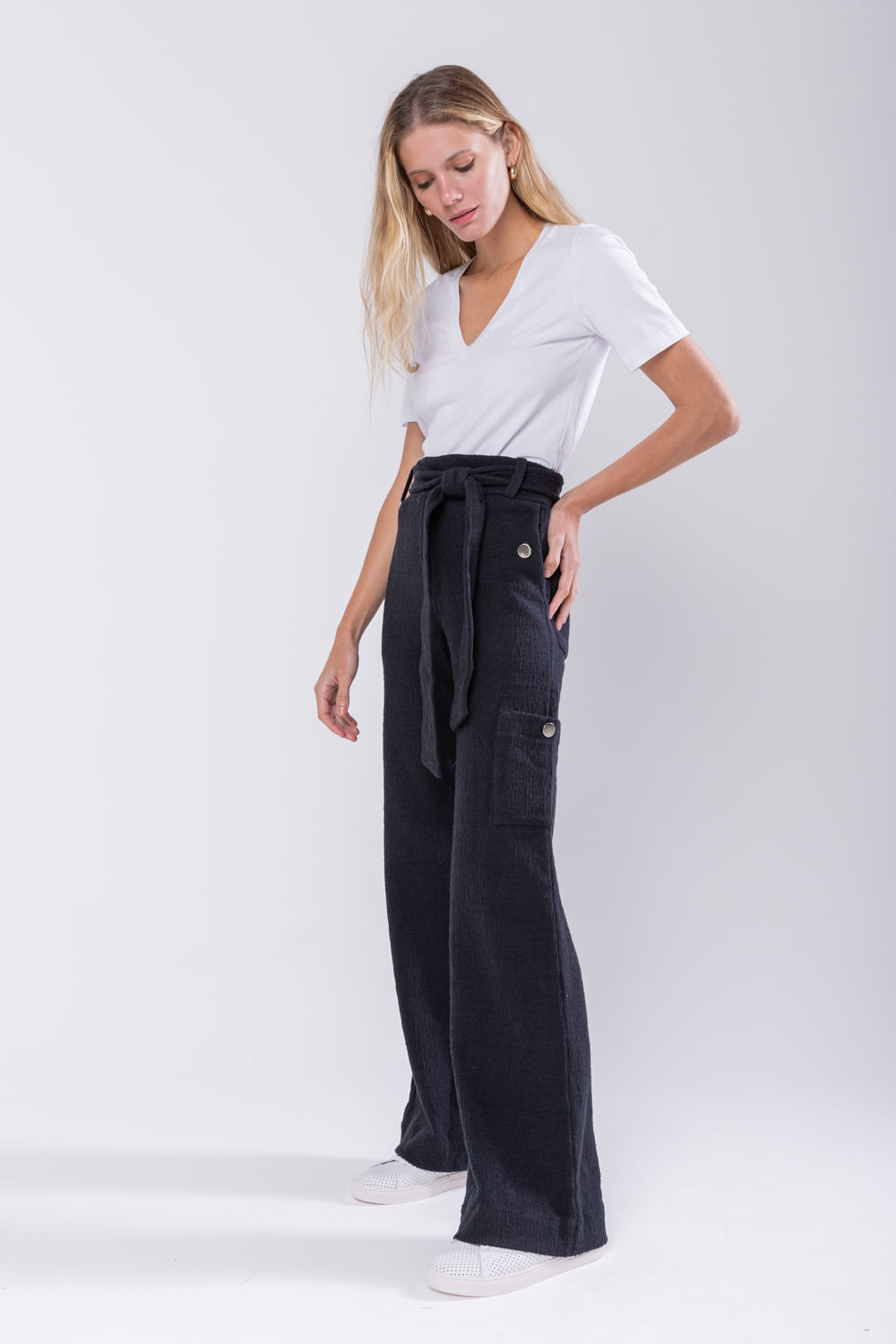 Hidrogênio - CAMELIA PANTALONA PANTS WITH SIDE POCKETS BLACK - 19039001