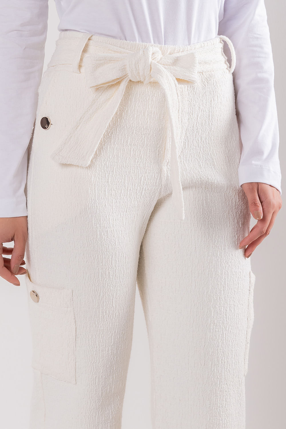 Hidrogênio - CAMELIA PANTALONA PANTS WITH SIDE POCKETS OFF WHITE - 19039018