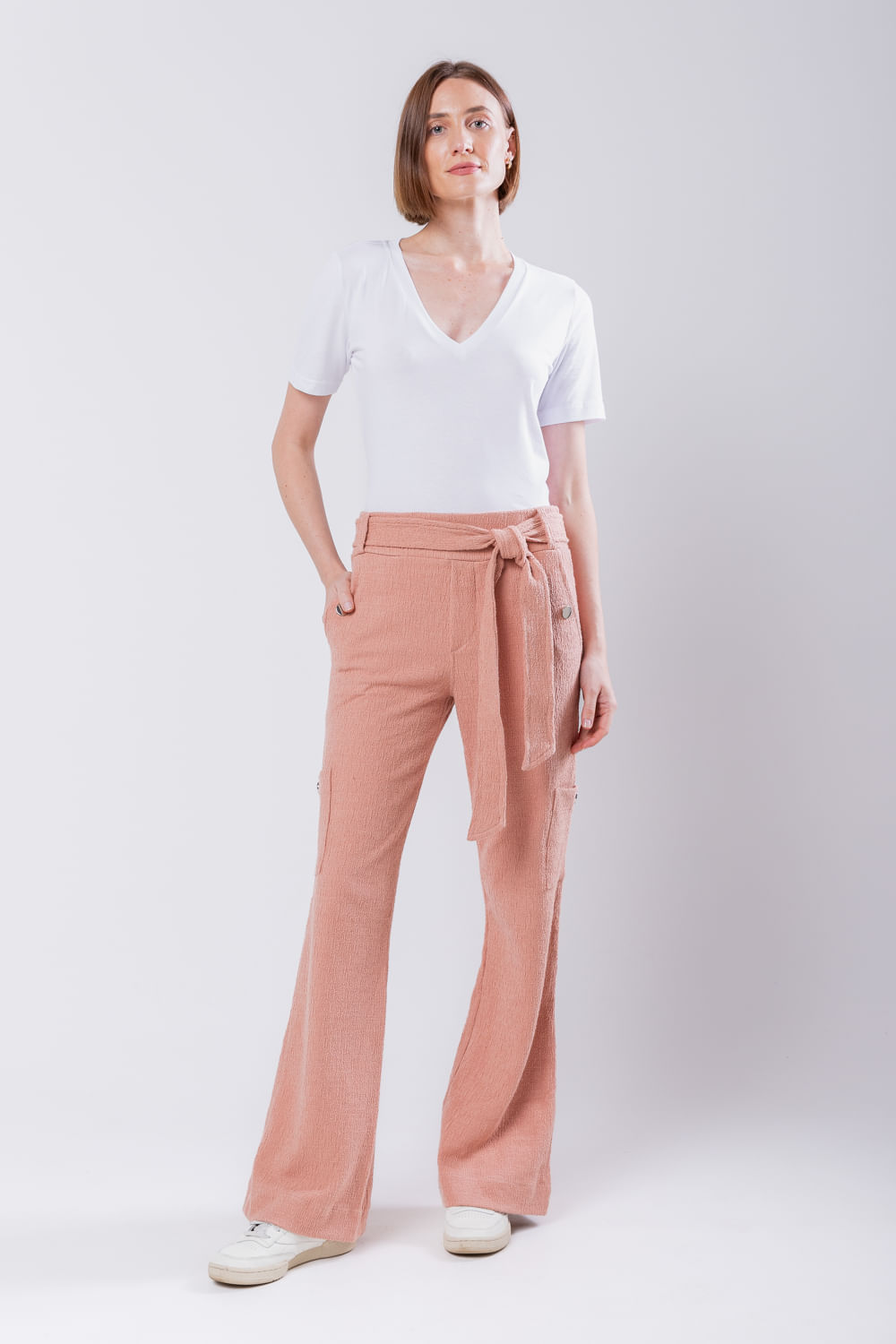 Hidrogênio - CALCA CAMELIA PANTALONA COM BOLSO LATERAIS ROSE - 19039070