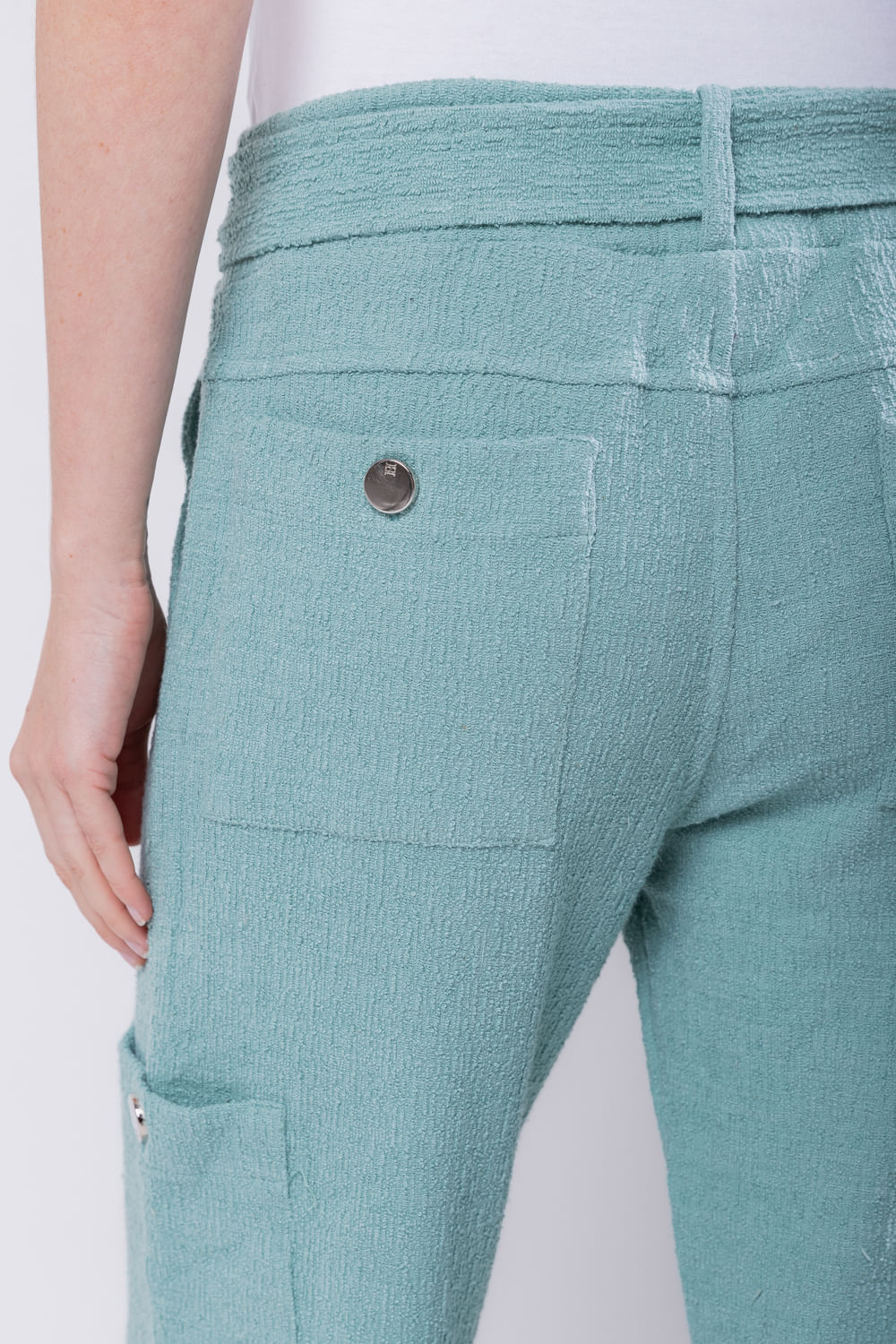 Hidrogênio - CALCA CAMELIA PANTALONA COM BOLSO LATERAIS VERDE AGUA - 19039157