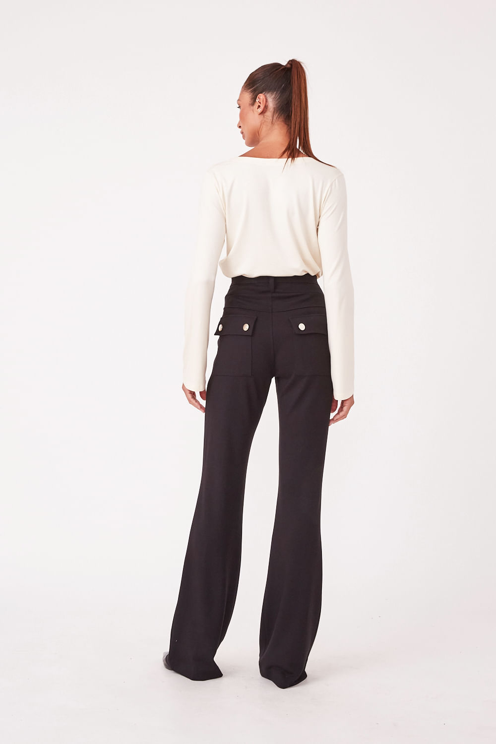 Hidrogênio - BLACK PINK STRAIGHT PANTS - 19480001