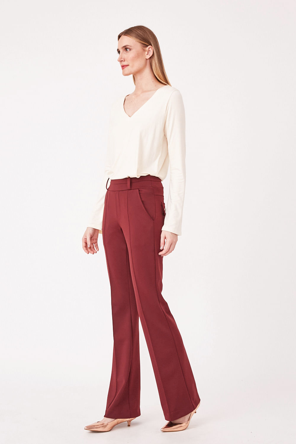 Hidrogênio - PINK STRAIGHT PANTS - 19480097