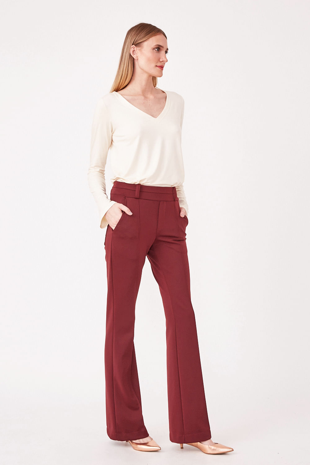 Hidrogênio - PINK STRAIGHT PANTS - 19480097