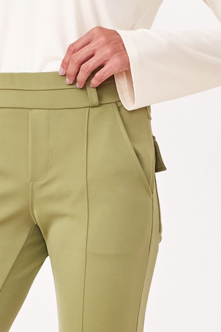 Hidrogênio - CANE GREEN PINK STRAIGHT PANTS - 19480479