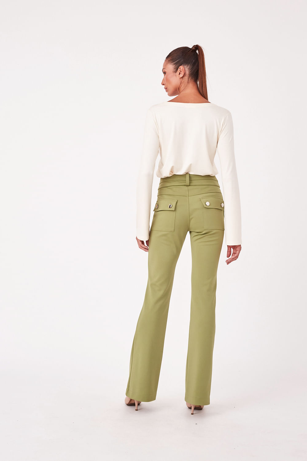 Hidrogênio - CANE GREEN PINK STRAIGHT PANTS - 19480479