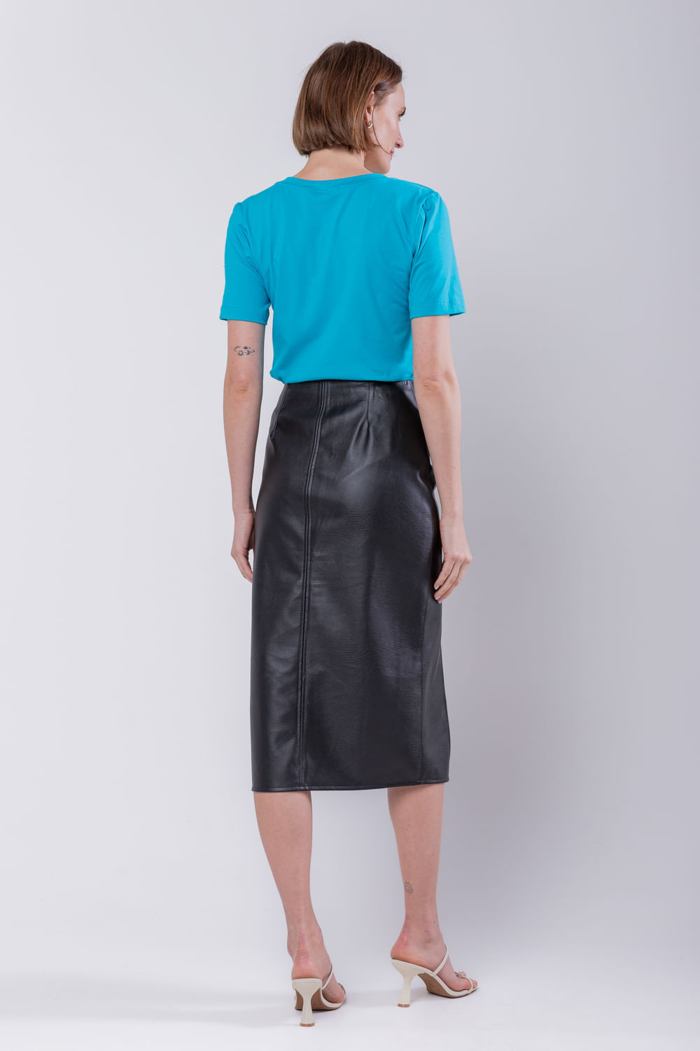 Hidrogênio - SKIRT WITH SPLIT BLACK - 19738001