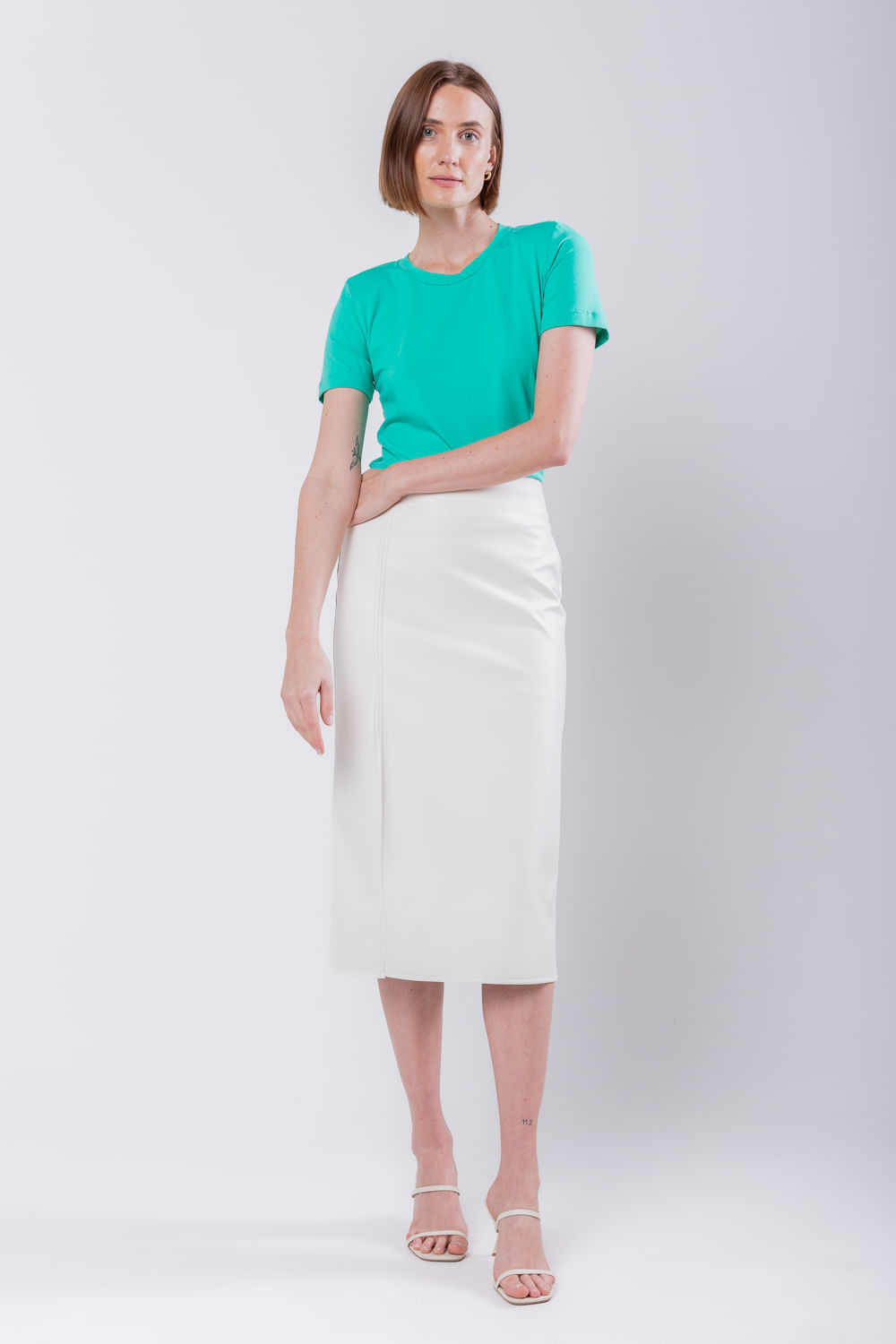 Hidrogênio - SKIRT WITH SPLIT OFF WHITE - 19738018