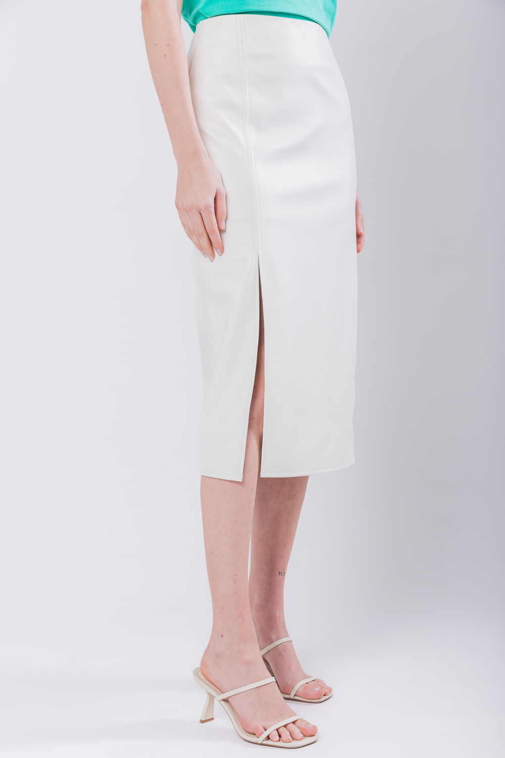 Hidrogênio - SKIRT WITH SPLIT OFF WHITE - 19738018