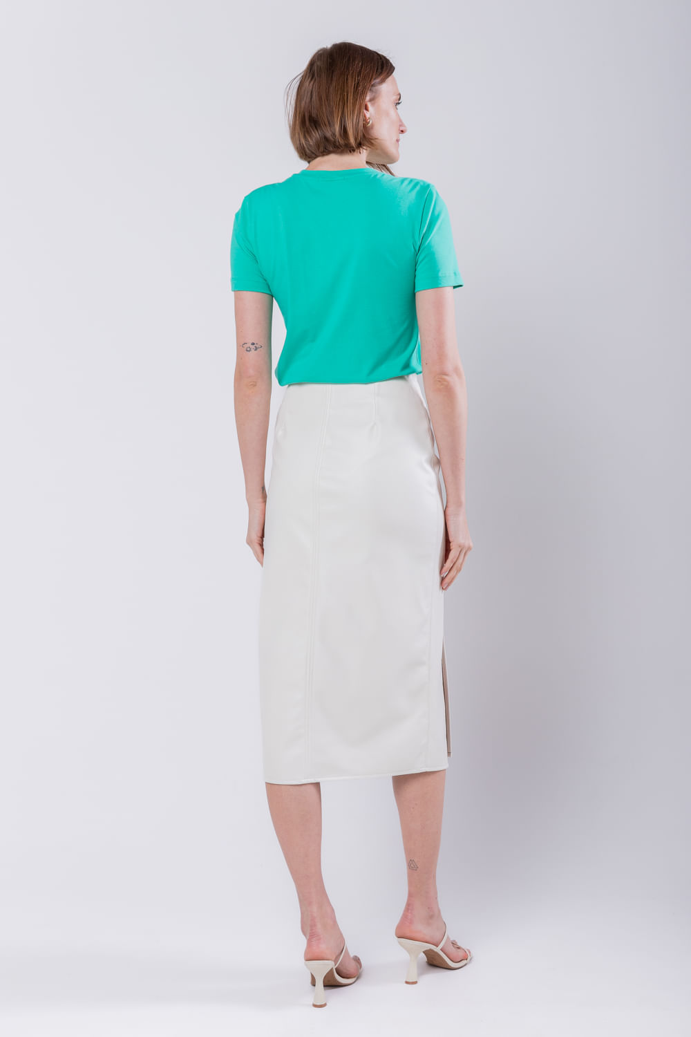 Hidrogênio - SKIRT WITH SPLIT OFF WHITE - 19738018