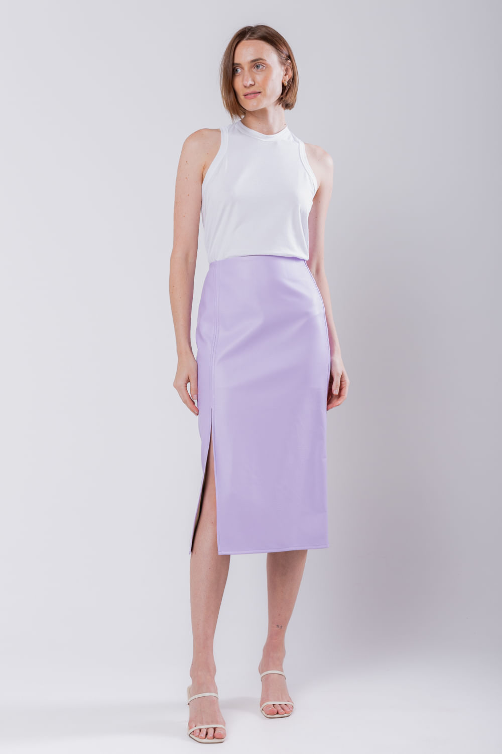 Hidrogênio - SKIRT WITH PURPLE SLIP - 19738027